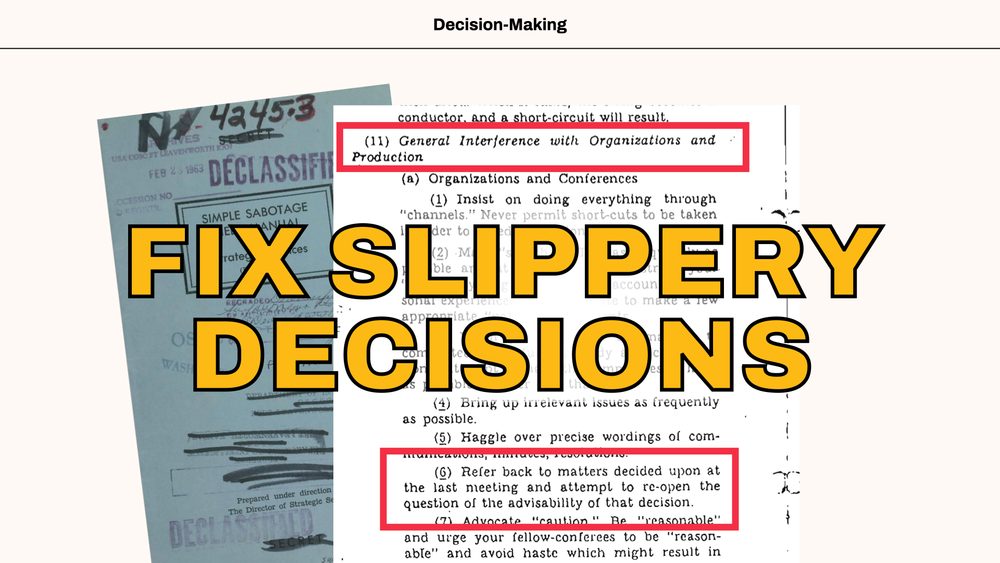 How to Eliminate Slippery Decisions post image